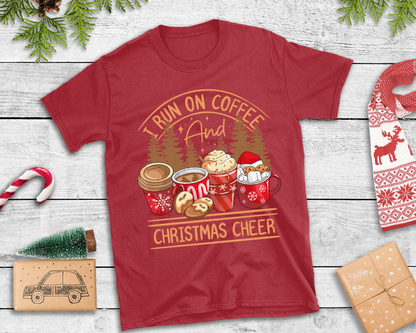 I Run On Coffee and Christmas Cheer Unisex T-shirt