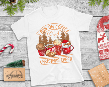 I Run On Coffee and Christmas Cheer Unisex T-shirt