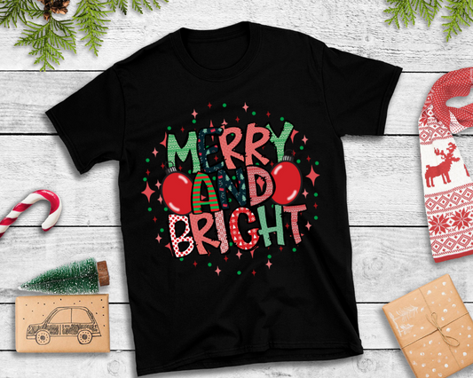 Merry and Bright Christmas Unisex T-shirt